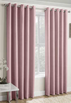 Vogue Eyelet, Blush - Ready Made Curtains